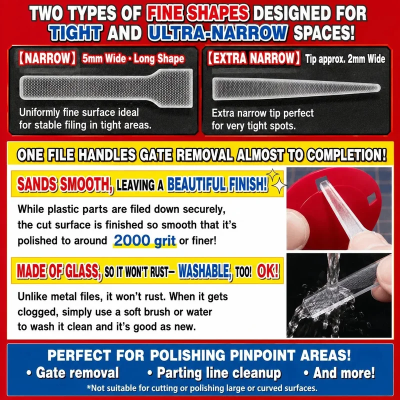 Glass File For Plastic Models Sharp GF-3